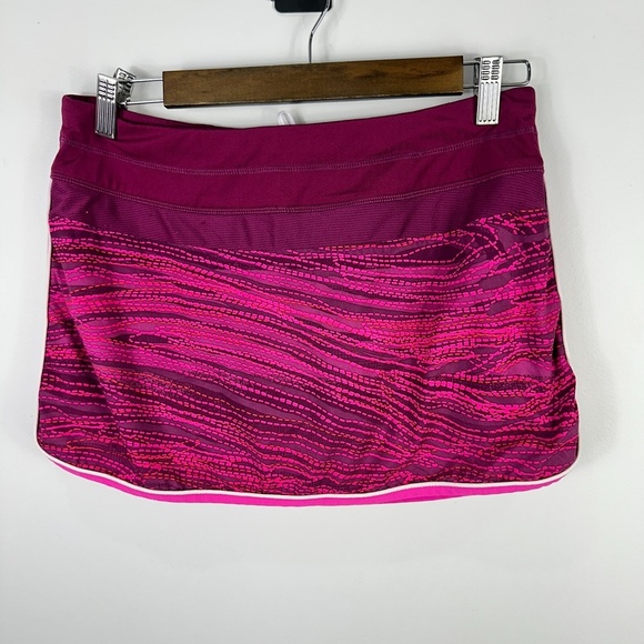 Athleta Athletic Skort Womens 8 Activewear Pink Purple Built-In Shorts Y2K Gym‎ - Picture 1 of 7